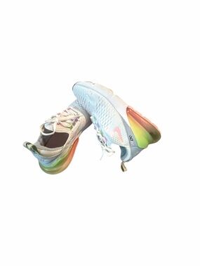 Nike Kids Air Max Rainbow Heel White Mesh Sneakers